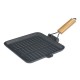 Padella grill in ghisa con manico pieghevole in legno, 24x24 cm | Padella grill in ghisa Padella grill in ghisa con manico pieghevole in legno, 24x24 cm | Padella grill in ghisa | Padella in ghisa |