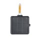 Padella grill in ghisa con manico pieghevole in legno, 24x24 cm | Padella grill in ghisa Padella grill in ghisa con manico pieghevole in legno, 24x24 cm | Padella grill in ghisa | Padella in ghisa |