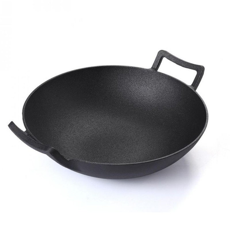 Padella wok in ghisa, Ф36 - Padella in ghisa
