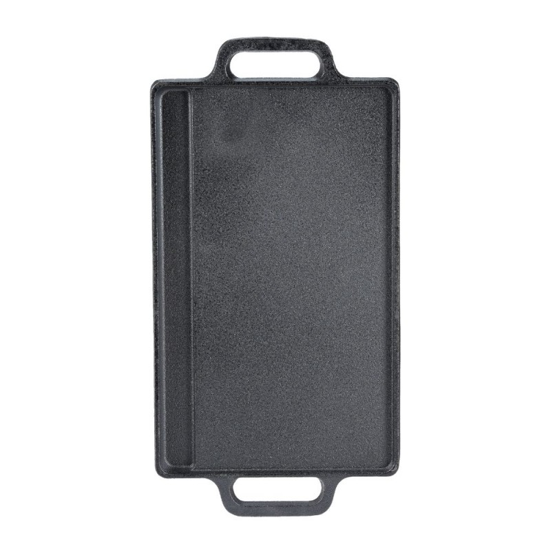 Piastra grill in ghisa doppia faccia, 33x20 cm | Piastra in ghisa Piastra grill in ghisa doppia faccia, 33x20 cm | Piastra in ghisa | |