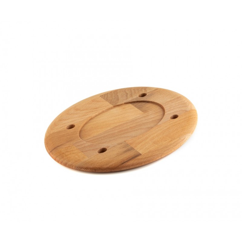 Sottopentola in legno per piatto ovale Hosse HSOISK1728, 17x28cm - 