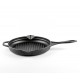 Padella grill in ghisa smaltata Hosse, Black Onyx, Ф24cm | Padella grill in ghisa | Padella in ghisa |