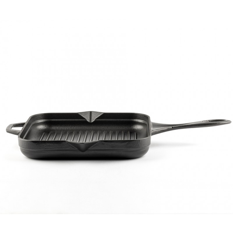 Padella grill in ghisa smaltata Hosse, Black Onyx, 28x28cm | Padella grill in ghisa | Padella in ghisa |