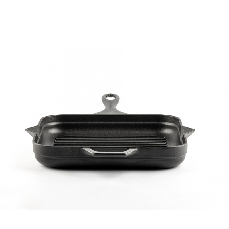 Padella grill in ghisa smaltata Hosse, Black Onyx, 28x28cm | Padella grill in ghisa | Padella in ghisa |